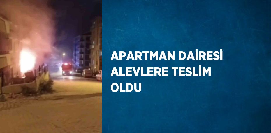 APARTMAN DAİRESİ ALEVLERE TESLİM OLDU