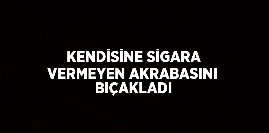 KENDİSİNE SİGARA VERMEYEN AKRABASINI BIÇAKLADI