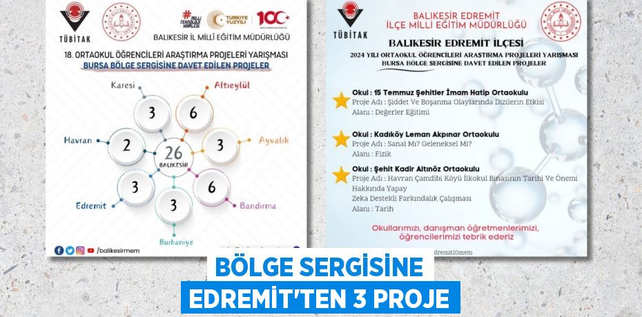 BÖLGE SERGİSİNE EDREMİT’TEN 3 PROJE