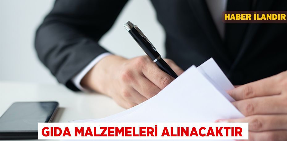 Gıda malzemeleri alınacaktır