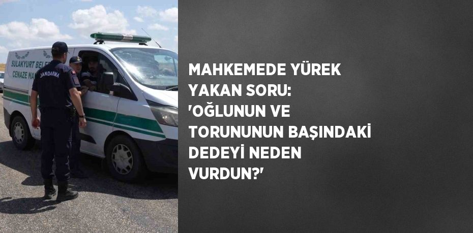 MAHKEMEDE YÜREK YAKAN SORU: 'OĞLUNUN VE TORUNUNUN BAŞINDAKİ DEDEYİ NEDEN VURDUN?'