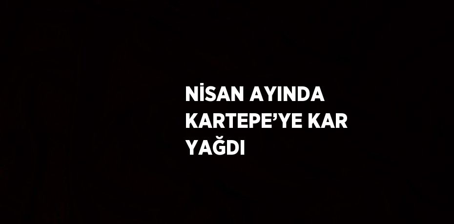 NİSAN AYINDA KARTEPE’YE KAR YAĞDI