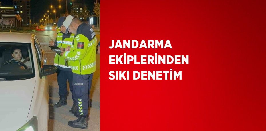 JANDARMA EKİPLERİNDEN SIKI DENETİM