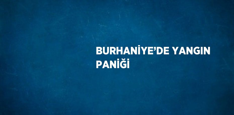 BURHANİYE’DE YANGIN PANİĞİ