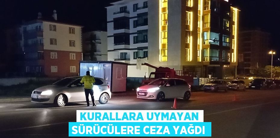 KURALLARA UYMAYAN SÜRÜCÜLERE CEZA YAĞDI