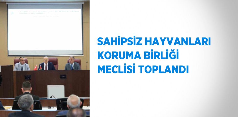 SAHİPSİZ HAYVANLARI KORUMA BİRLİĞİ MECLİSİ TOPLANDI