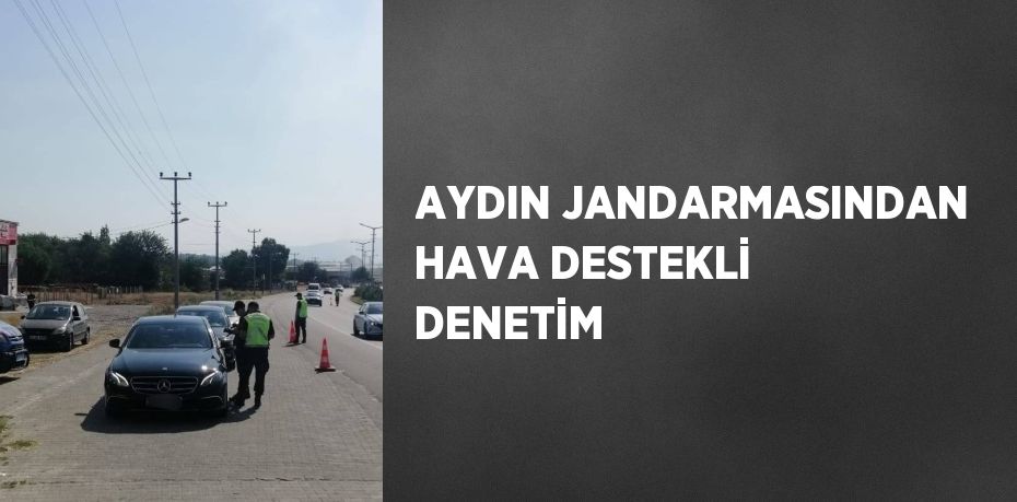 AYDIN JANDARMASINDAN HAVA DESTEKLİ DENETİM