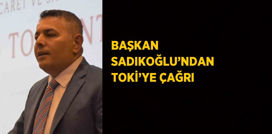 BAŞKAN SADIKOĞLU’NDAN TOKİ’YE ÇAĞRI