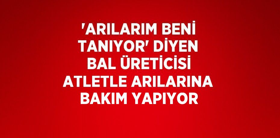 'ARILARIM BENİ TANIYOR' DİYEN BAL ÜRETİCİSİ ATLETLE ARILARINA BAKIM YAPIYOR