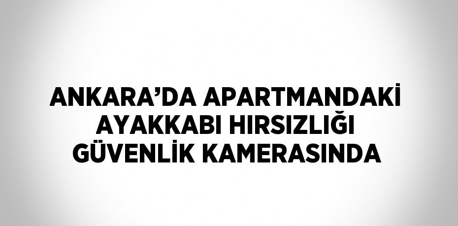ANKARA’DA APARTMANDAKİ AYAKKABI HIRSIZLIĞI GÜVENLİK KAMERASINDA
