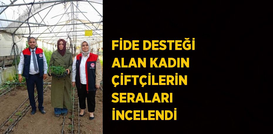 FİDE DESTEĞİ ALAN KADIN ÇİFTÇİLERİN SERALARI İNCELENDİ