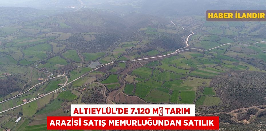 Altıeylül'de 7.120 m² tarım arazisi satış memurluğundan satılık