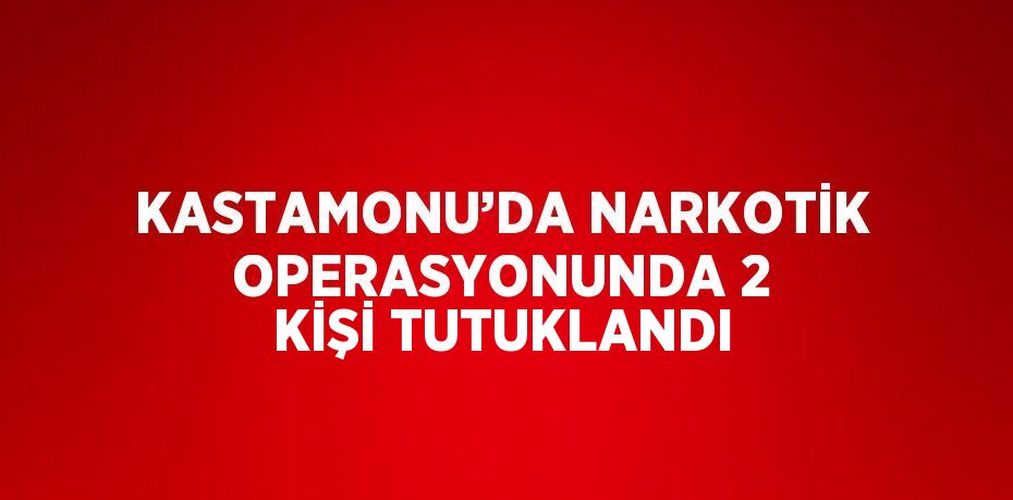 KASTAMONU’DA NARKOTİK OPERASYONUNDA 2 KİŞİ TUTUKLANDI