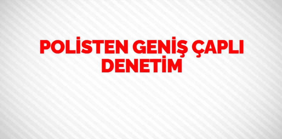 POLİSTEN GENİŞ ÇAPLI DENETİM