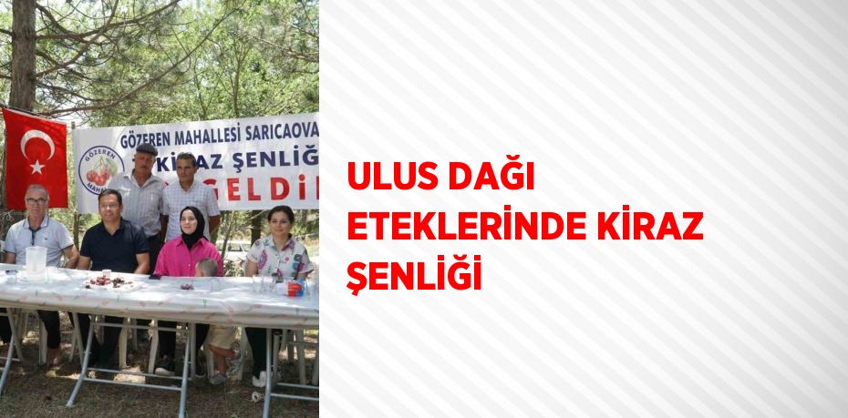 ULUS DAĞI ETEKLERİNDE KİRAZ ŞENLİĞİ