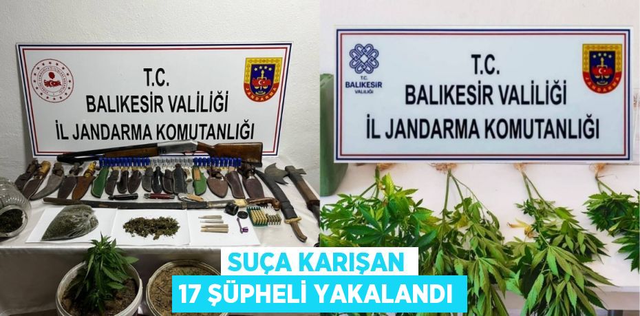 Suça karışan 17 şüpheli yakalandı
