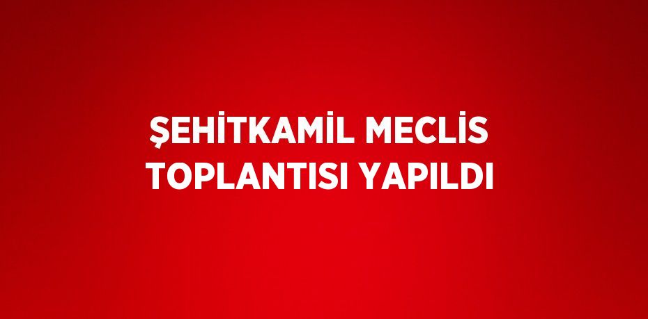 ŞEHİTKAMİL MECLİS TOPLANTISI YAPILDI