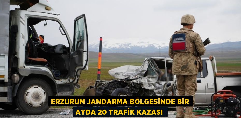 ERZURUM JANDARMA BÖLGESİNDE BİR AYDA 20 TRAFİK KAZASI