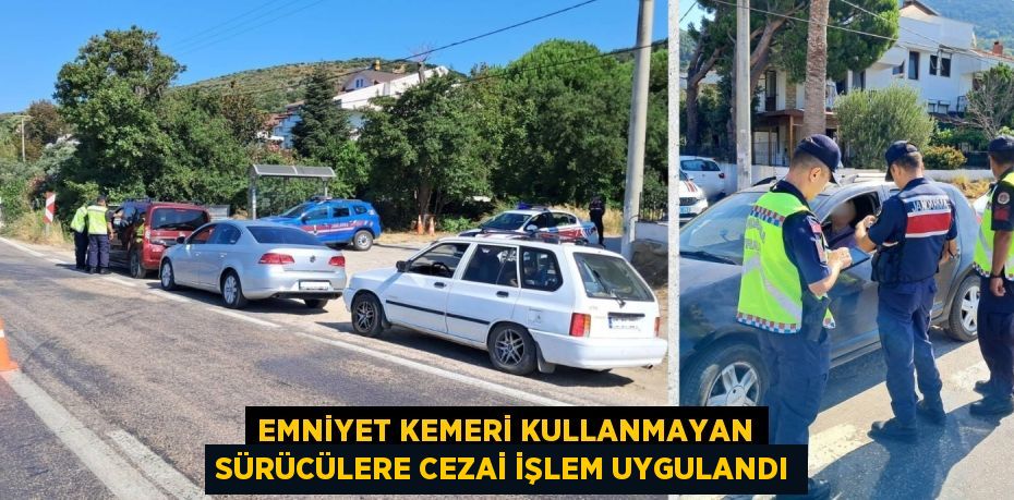 EMNİYET KEMERİ KULLANMAYAN SÜRÜCÜLERE CEZAİ İŞLEM UYGULANDI