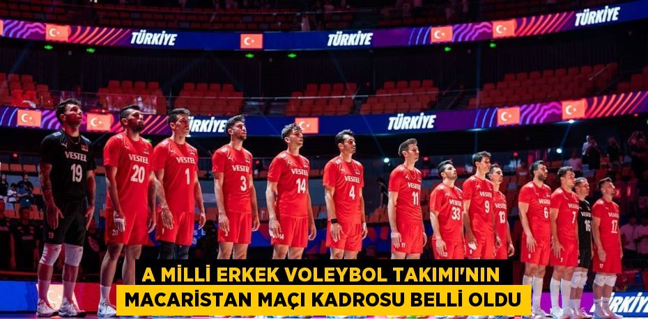 A Milli Erkek Voleybol Takımı’nın Macaristan maçı kadrosu belli oldu
