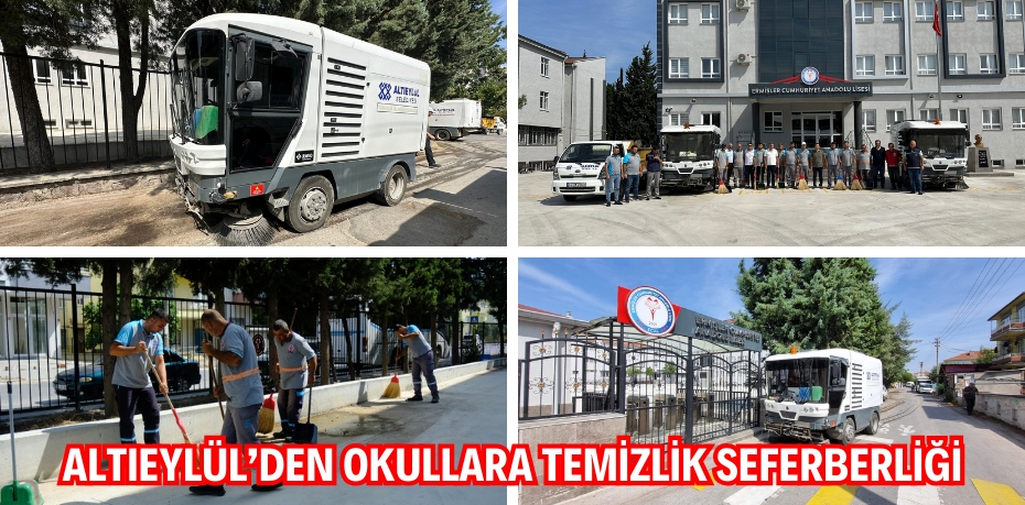 ALTIEYLÜL’DEN OKULLARA TEMİZLİK SEFERBERLİĞİ