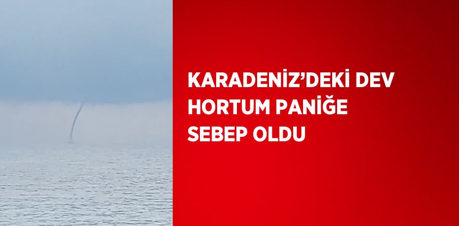 KARADENİZ’DEKİ DEV HORTUM PANİĞE SEBEP OLDU