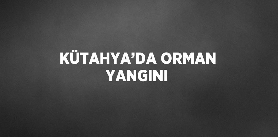 KÜTAHYA’DA ORMAN YANGINI