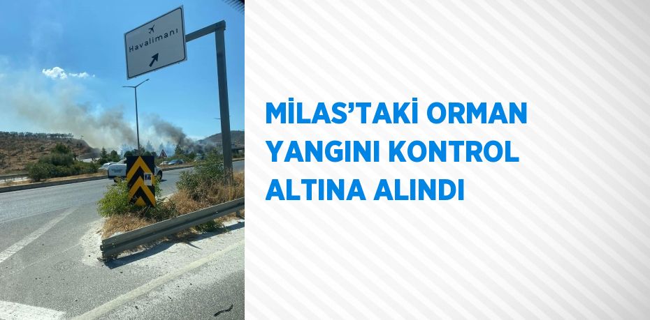 MİLAS’TAKİ ORMAN YANGINI KONTROL ALTINA ALINDI