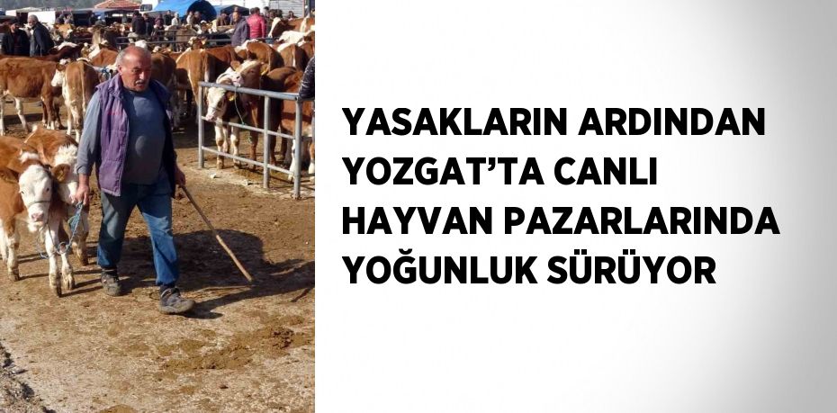 YASAKLARIN ARDINDAN YOZGAT’TA CANLI HAYVAN PAZARLARINDA YOĞUNLUK SÜRÜYOR