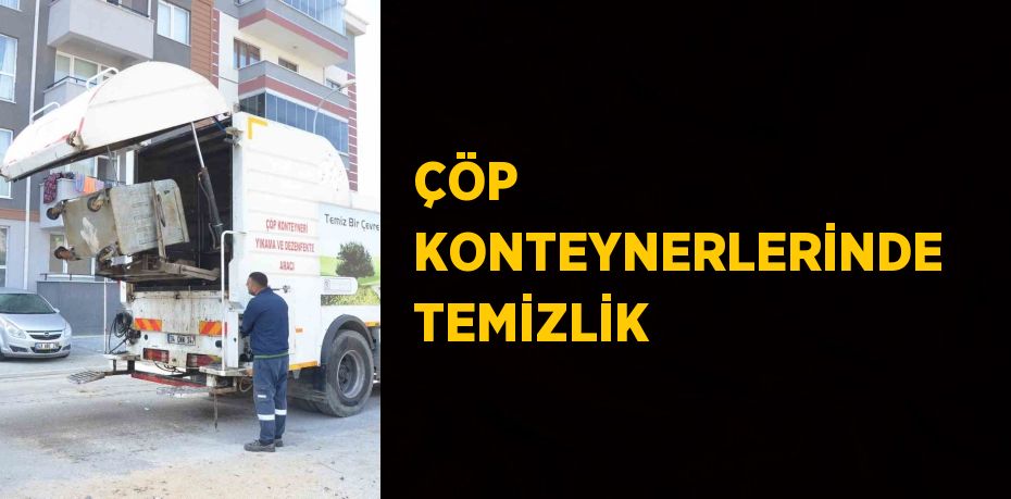 ÇÖP KONTEYNERLERİNDE TEMİZLİK