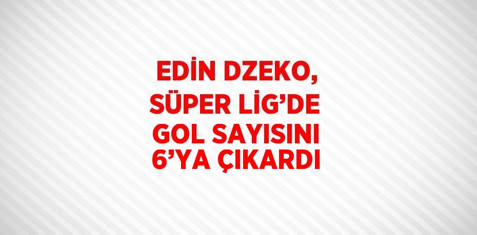 EDİN DZEKO, SÜPER LİG’DE GOL SAYISINI 6’YA ÇIKARDI