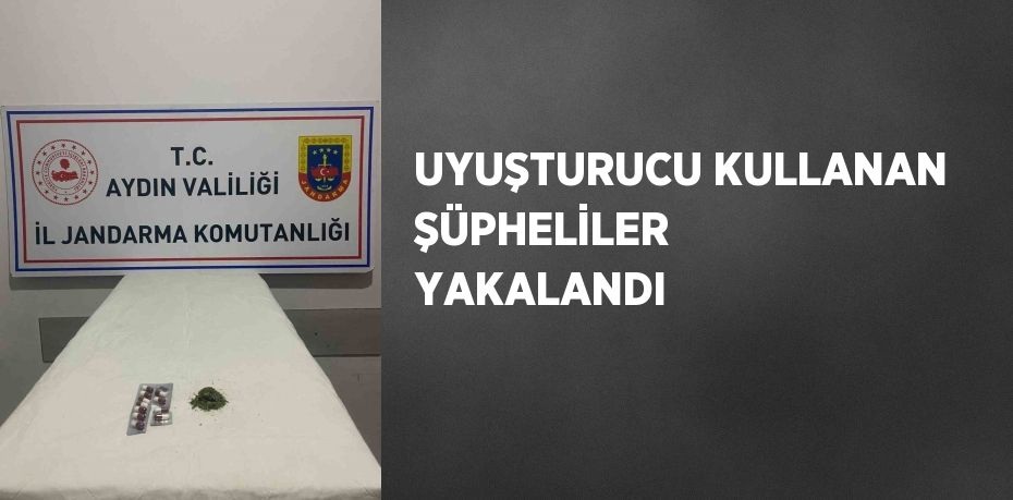 UYUŞTURUCU KULLANAN ŞÜPHELİLER YAKALANDI