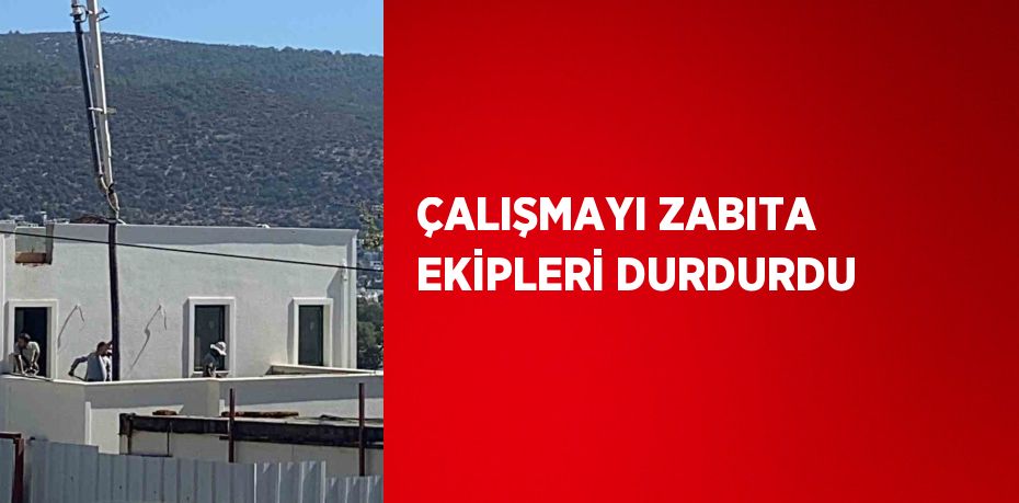 ÇALIŞMAYI ZABITA EKİPLERİ DURDURDU