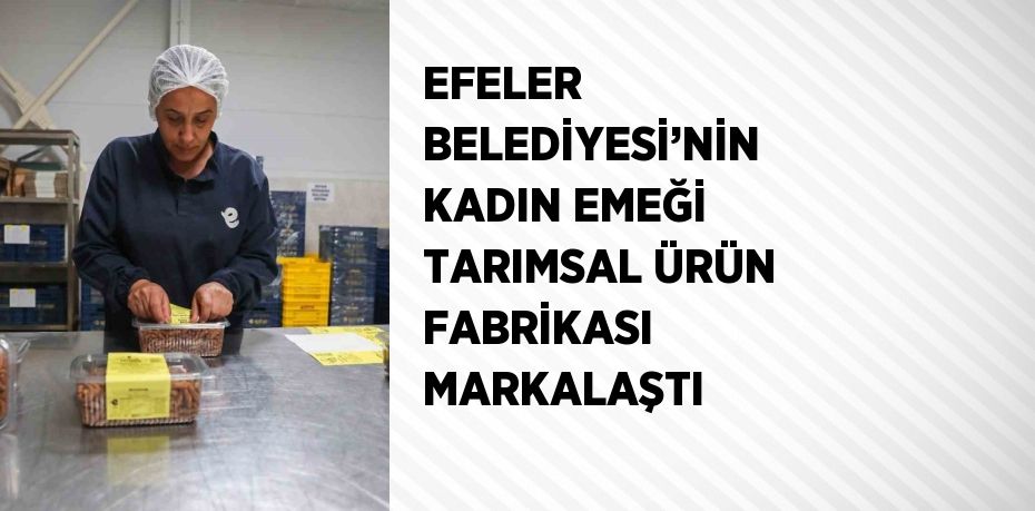 EFELER BELEDİYESİ’NİN KADIN EMEĞİ TARIMSAL ÜRÜN FABRİKASI MARKALAŞTI