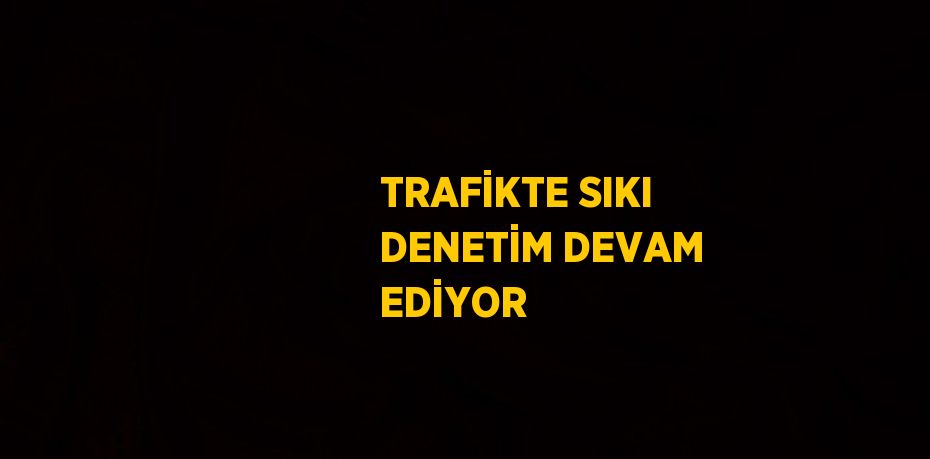 TRAFİKTE SIKI DENETİM DEVAM EDİYOR