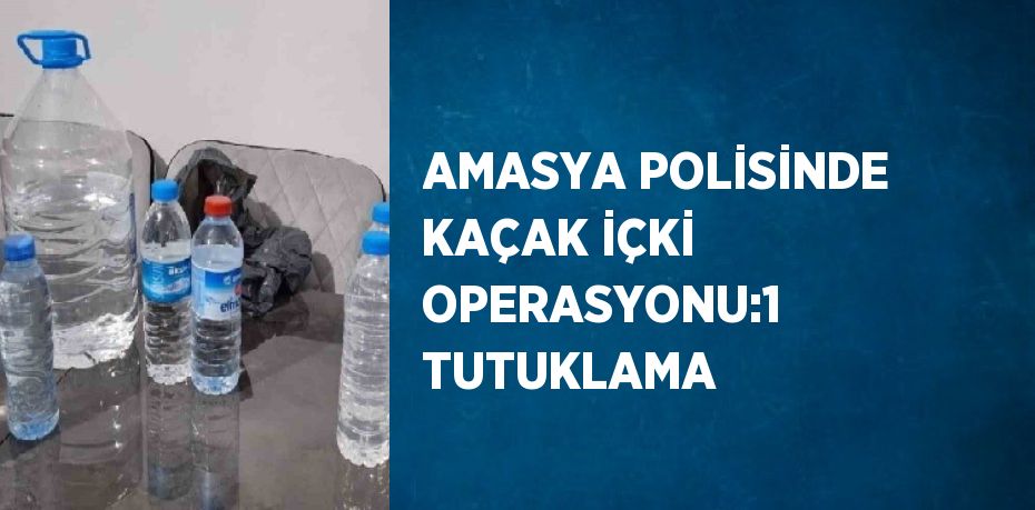 AMASYA POLİSİNDE KAÇAK İÇKİ OPERASYONU:1 TUTUKLAMA