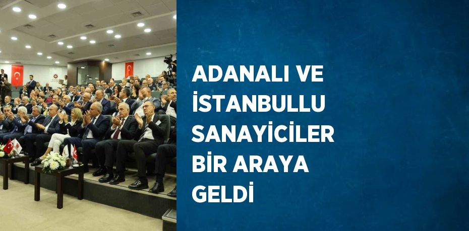 ADANALI VE İSTANBULLU SANAYİCİLER BİR ARAYA GELDİ