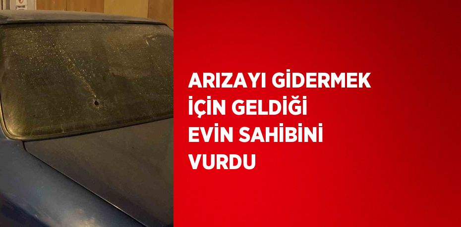 ARIZAYI GİDERMEK İÇİN GELDİĞİ EVİN SAHİBİNİ VURDU