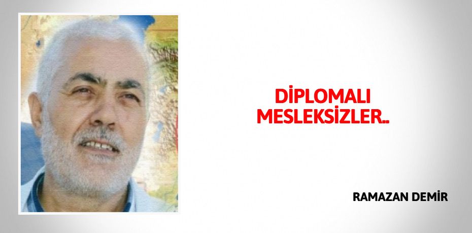 DİPLOMALI MESLEKSİZLER..