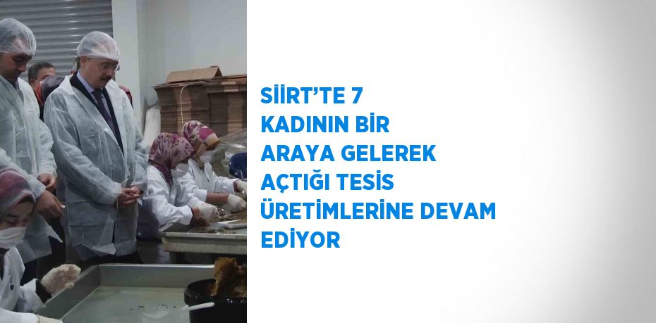 SİİRT’TE 7 KADININ BİR ARAYA GELEREK AÇTIĞI TESİS ÜRETİMLERİNE DEVAM EDİYOR