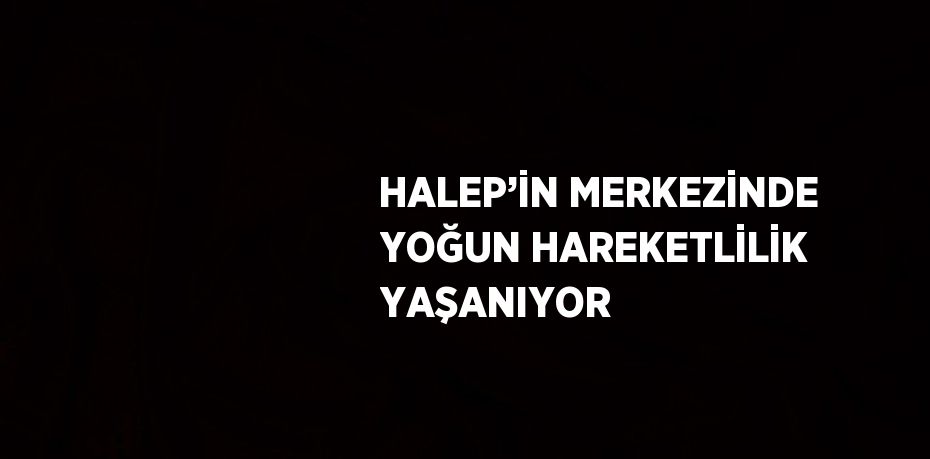 HALEP’İN MERKEZİNDE YOĞUN HAREKETLİLİK YAŞANIYOR