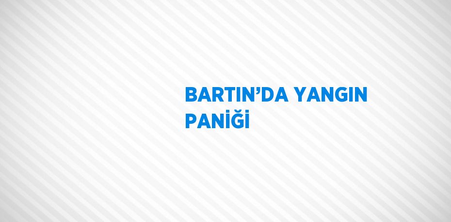 BARTIN’DA YANGIN PANİĞİ