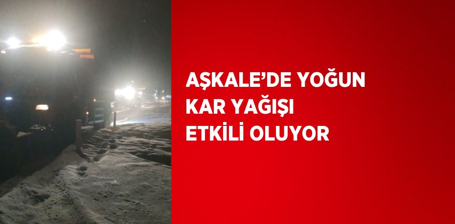 AŞKALE’DE YOĞUN KAR YAĞIŞI ETKİLİ OLUYOR