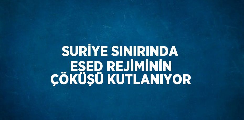 SURİYE SINIRINDA ESED REJİMİNİN ÇÖKÜŞÜ KUTLANIYOR