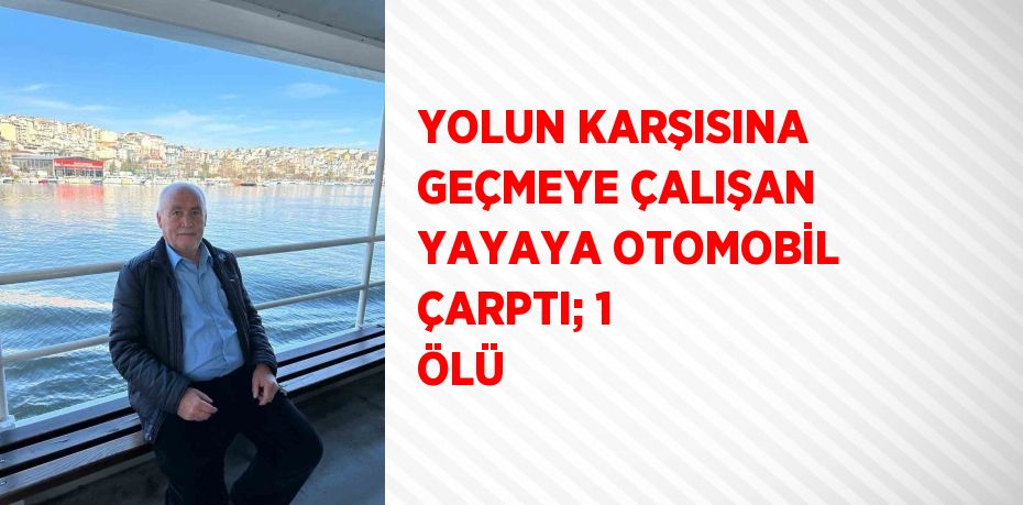 YOLUN KARŞISINA GEÇMEYE ÇALIŞAN YAYAYA OTOMOBİL ÇARPTI; 1 ÖLÜ