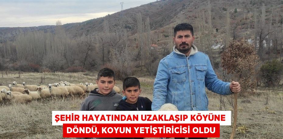 ŞEHİR HAYATINDAN UZAKLAŞIP KÖYÜNE DÖNDÜ, KOYUN YETİŞTİRİCİSİ OLDU