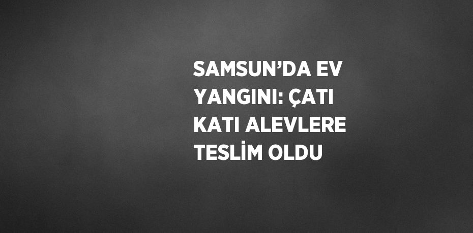 SAMSUN’DA EV YANGINI: ÇATI KATI ALEVLERE TESLİM OLDU