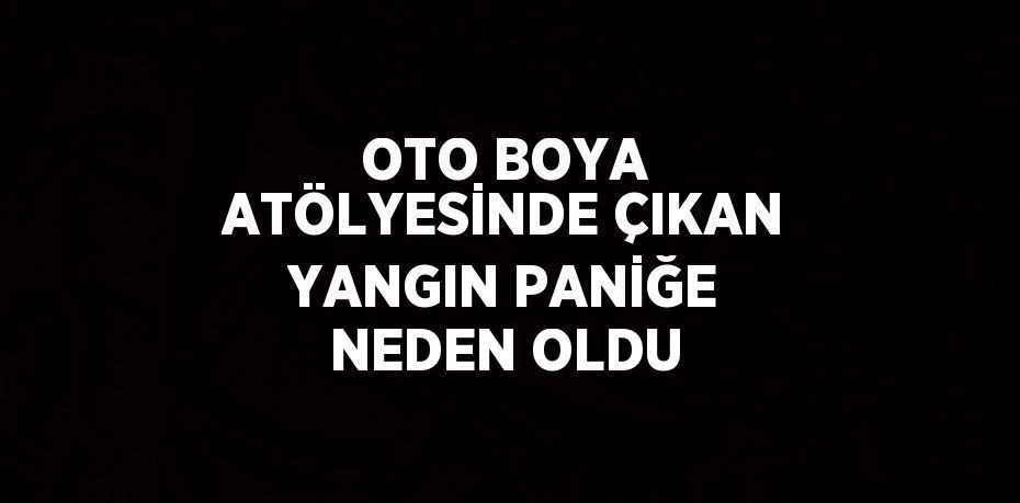 OTO BOYA ATÖLYESİNDE ÇIKAN YANGIN PANİĞE NEDEN OLDU