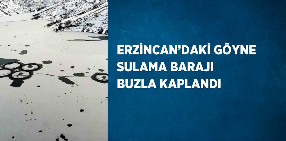 ERZİNCAN’DAKİ GÖYNE SULAMA BARAJI BUZLA KAPLANDI