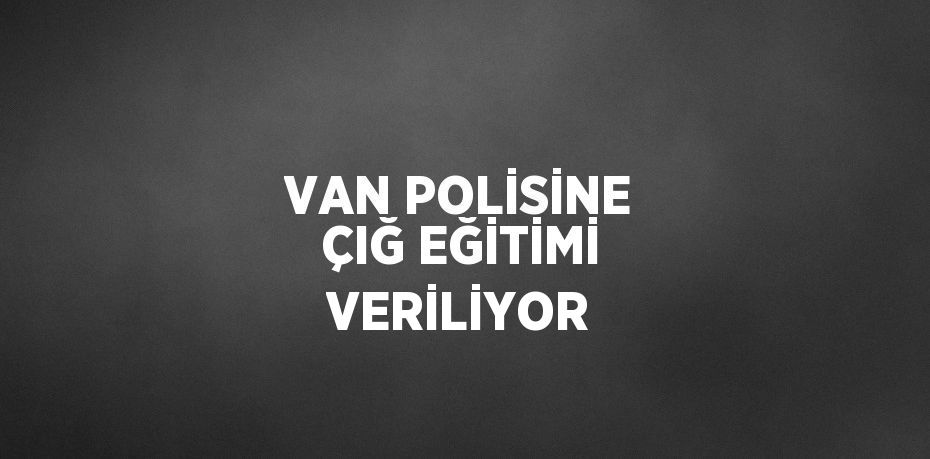 VAN POLİSİNE ÇIĞ EĞİTİMİ VERİLİYOR